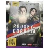 Rousey vs Orreia UFC190 fight poster mounted an