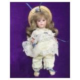 Bisque Doll, jointed reproduction SFBJ , 10 in H,