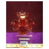 Fenton glass mini epergne, 4 .75 inch H, Ruby