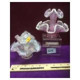 2 Fenton mini epergnes, 4.75 inch H., local