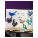 7 Fenton glass mini animals, Local pickup only