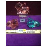 3 Fenton glass animals,local pickup only