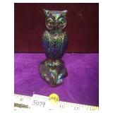 Fenton carnival  glass owl, 5.5 in. H., local