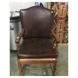 Vintage vinyl upholstered arm chair, local pickup