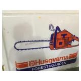 60 by 49 in plastic Husqvarna sign, local pickup