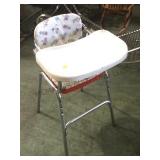 Vintage Bear/Baseball  metal padded high chair,