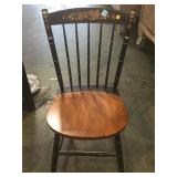 Decorative vintage hand painted wood chair, local