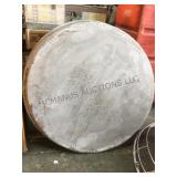 4 large metal concrete leveling pads, approx 3