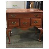 4 drawer Queen Anne lowboy, standing cutlery