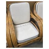 Bamboo patio arm chairs, 2 x $, local pickup only