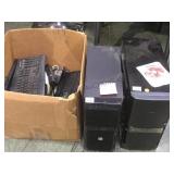 Box of key boards & computer parts, local pickup