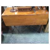 Solid cherry antique drop leaf table, local