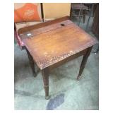Primitive Country antique lift top school desk ,