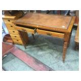 Good Victorian 2 drawer hall table on castors,