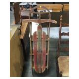Vintage Silver Streak wooden and iron sled local