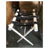 Wood and leather strap foldzing tray stand local