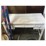 White wicker vanity desk with drawers local