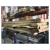 Lot of 5 faux black granite folding tables in