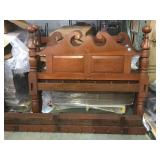 Antique Rope bed, raised panel headboard,