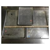 3 aluminum baking sheets, 2 extra large.