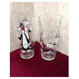 2 PEPSI SYLVESTER  collector series glasses.