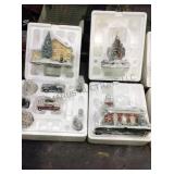 4 NORMAN ROCKWELL Christmas Village Collection