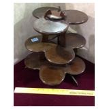 3 tier wood  stand approx.  15" x 15"