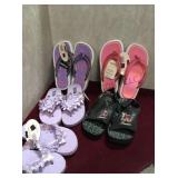 6 pair flip flops and or sandals