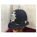 Vintage British police helmet Devon & Cornwall