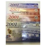 3- sets of 2001 US Mint Unc. State  Quarters coin