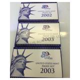 2- sets of 2003 & 2002  US Mint Proof State