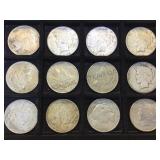 Silver Peace Dollars, 12 x $