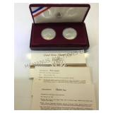 1983 & 1984  900 Fine Olympic Silver Dollars, w/