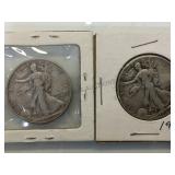 1942 & 1946 Liberty Walking Half Dollars
