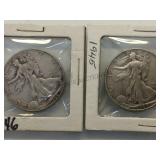1945 & 1946 Liberty Walking Half Dollars
