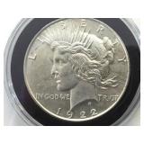 1922 Silver Peace Dollar