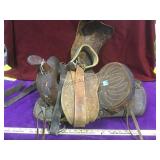 Vintage roping saddle local pickup only