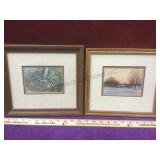 Pair of Jim Gray signed framed prints with