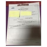 Official copy of court marshal of USAF Sergeant