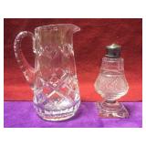 Sterling top crystal shaker & small crystal
