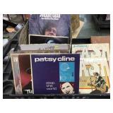 Box of Country lps inc Johnny Cash,  Patsy Cline,