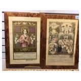 2 Antique First Communion Certificates, 1909 &