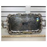 25 in Silverplate platter, Rococo style, no