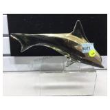 12 in. L. Art glass Dolphin, unsigned,local