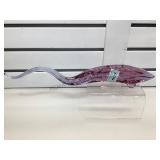 17 in L Art Glass fish, unsigned, ex