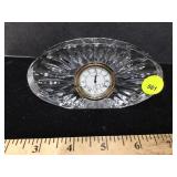 Waterford crystal desk clock , quartz movement,