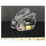 Orrefors Sweden crystal rabbit, , 4 in. l, vg