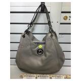 Michael Kors Signature Grey Leather Fulton