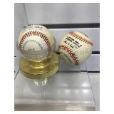 2 Game played MLB baseballs, American and