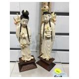 Pr China carvings , wood bases,